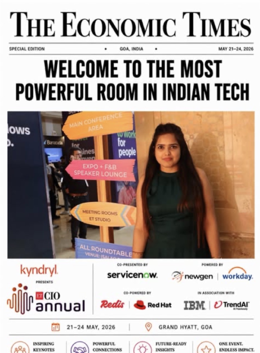 Chandni Gupta founder of Rental Outfits and Event Planet featured at Economic Times CIO event