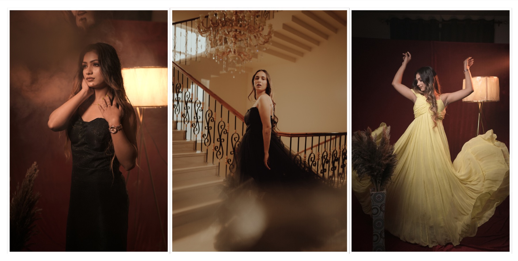 Model portfolio editorial photoshoot collage